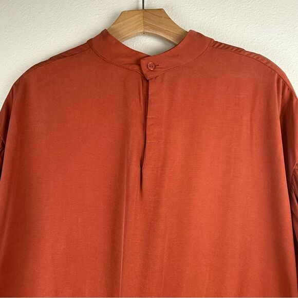 Eve Gravel Rust Sonora Dress Tie Waist Womens Size Medium Pockets - Picture 9 of 14